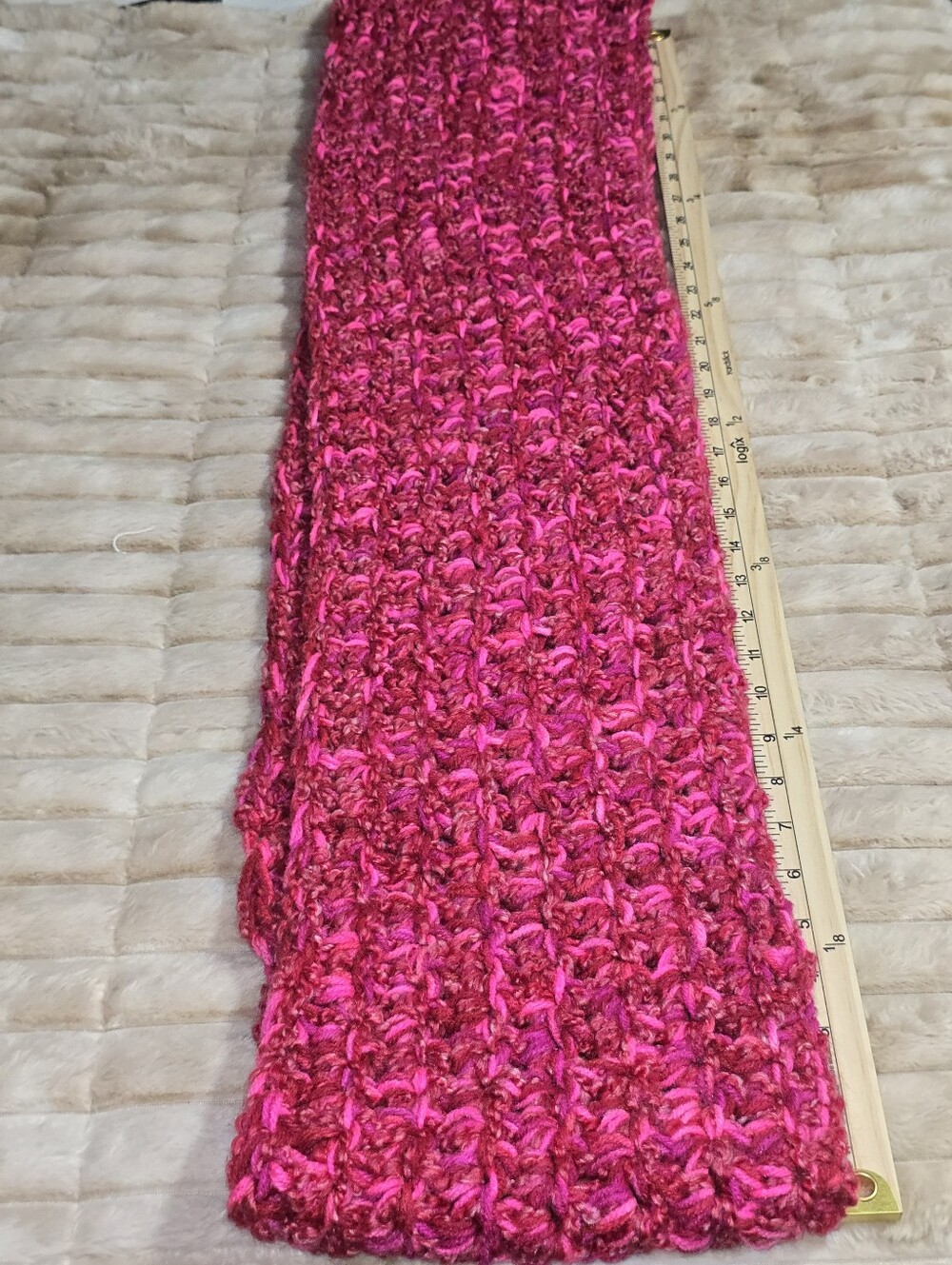 Women's Pink Crochet Knit Skirt - Vibrant Pink